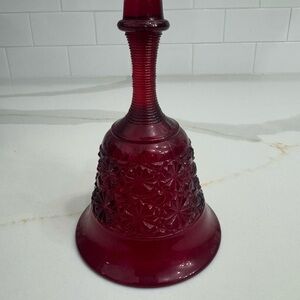 Elegant Red Glass Bell